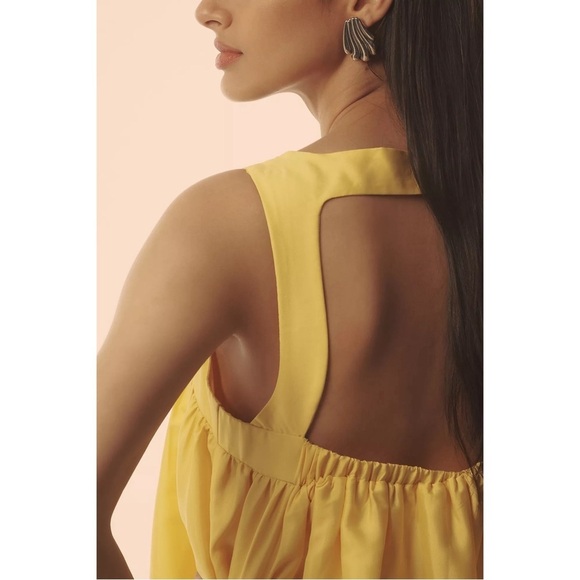 ANTHROPOLOGIE Pinnacle by Shruti Sancheti Square Neck Babydoll Maxi Dress XS NWT - Picture 2 of 13